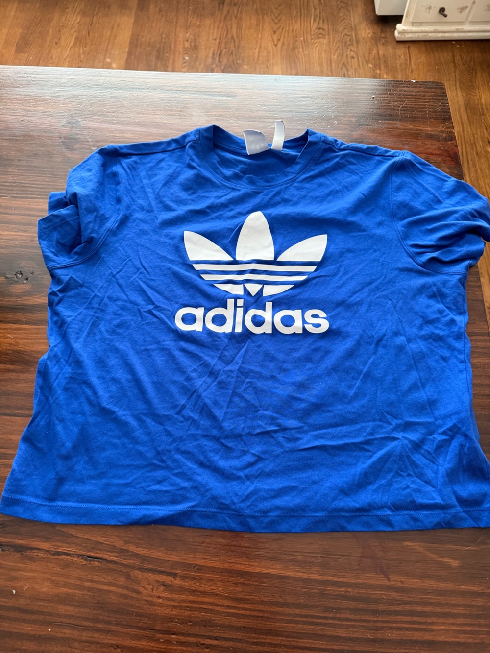 adidas woman’s crop topBlue Trefoil Logo Tee
